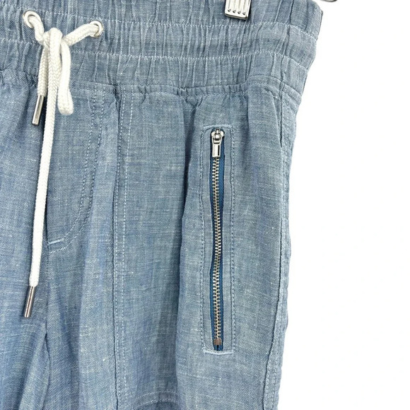 Athleta Cabo Linen‎ Wide Leg Pant Chambray Blue Size 0 - Picture 7 of 13